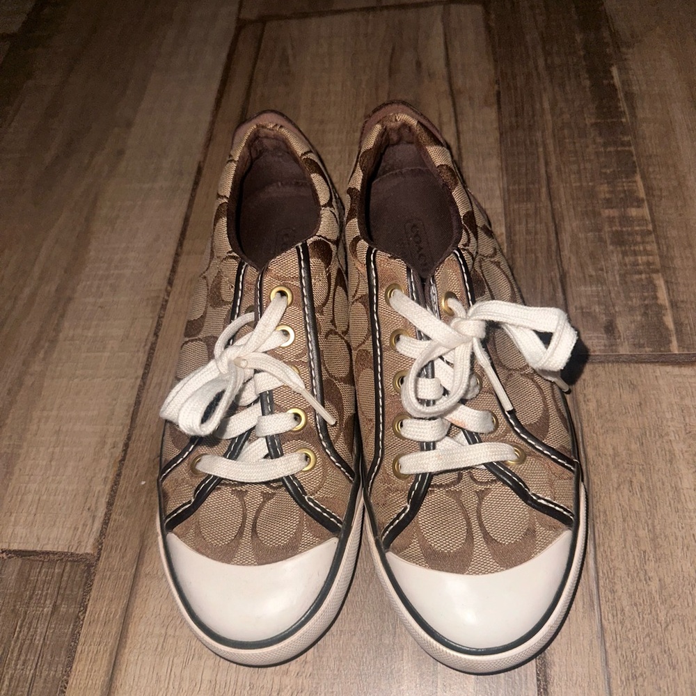 brown coach shoes